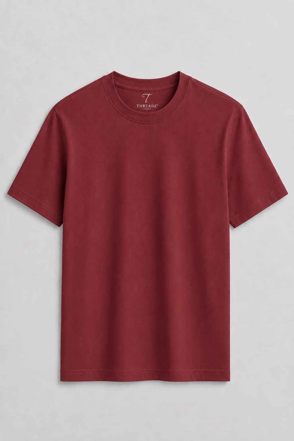 Burgundy Plain Tee